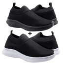 Kit 2 Tênis Ortopédico Masculino Slip On Confortável
