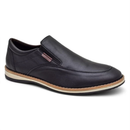 Tênis Masculino Slip On De Couro Legítimo Confortável