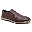 Tênis Masculino Slip On De Couro Legítimo Confortável