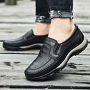 Tênis Masculino Slip On Confortável De Couro