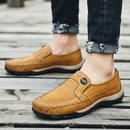 Tênis Masculino Slip On Confortável De Couro