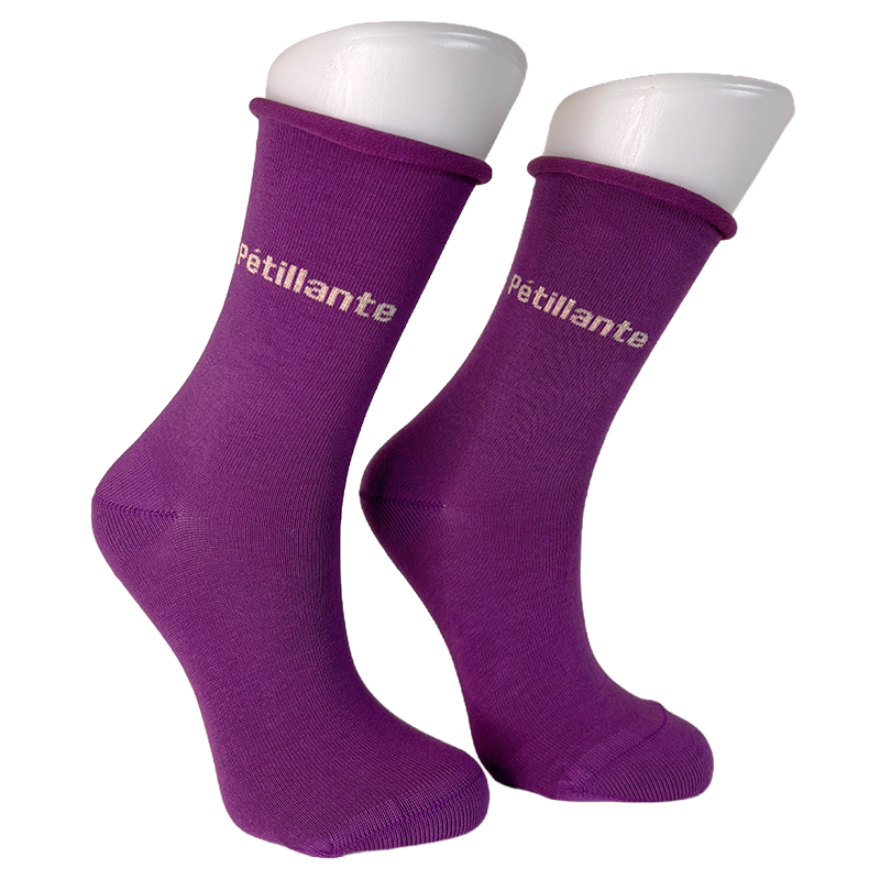 Chaussettes Mixte Signature Violet "Petillante"