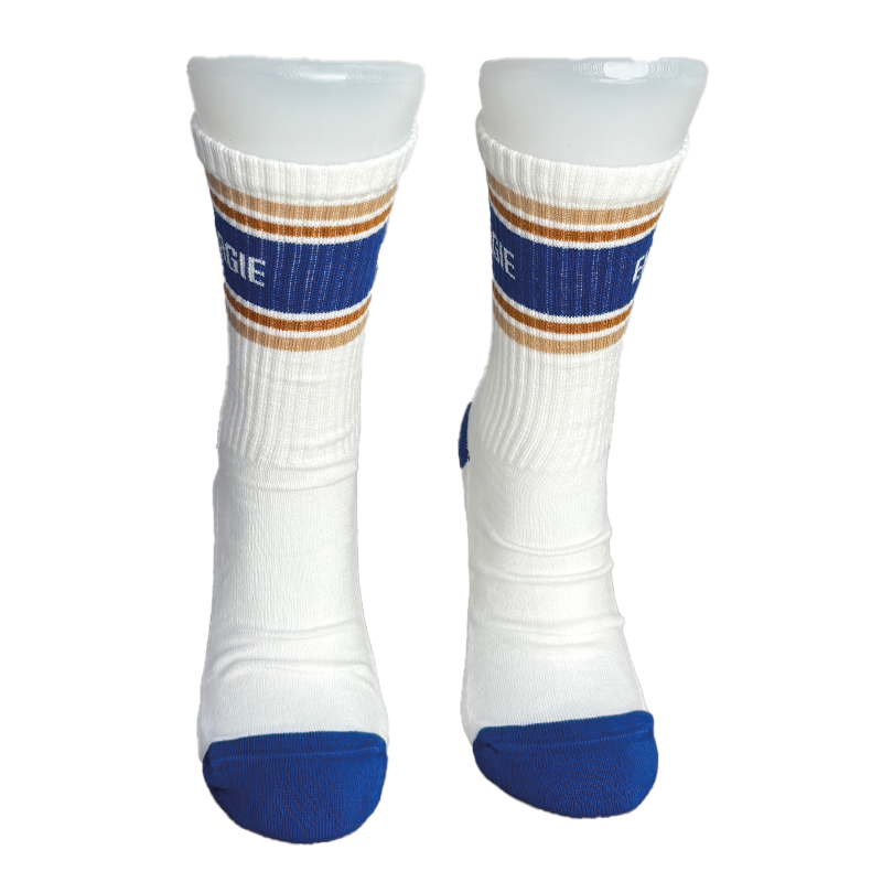 Chaussettes Mixte Signature Blanc - Bleu "Energie"