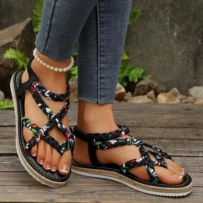 Espadrille avec elastique femme