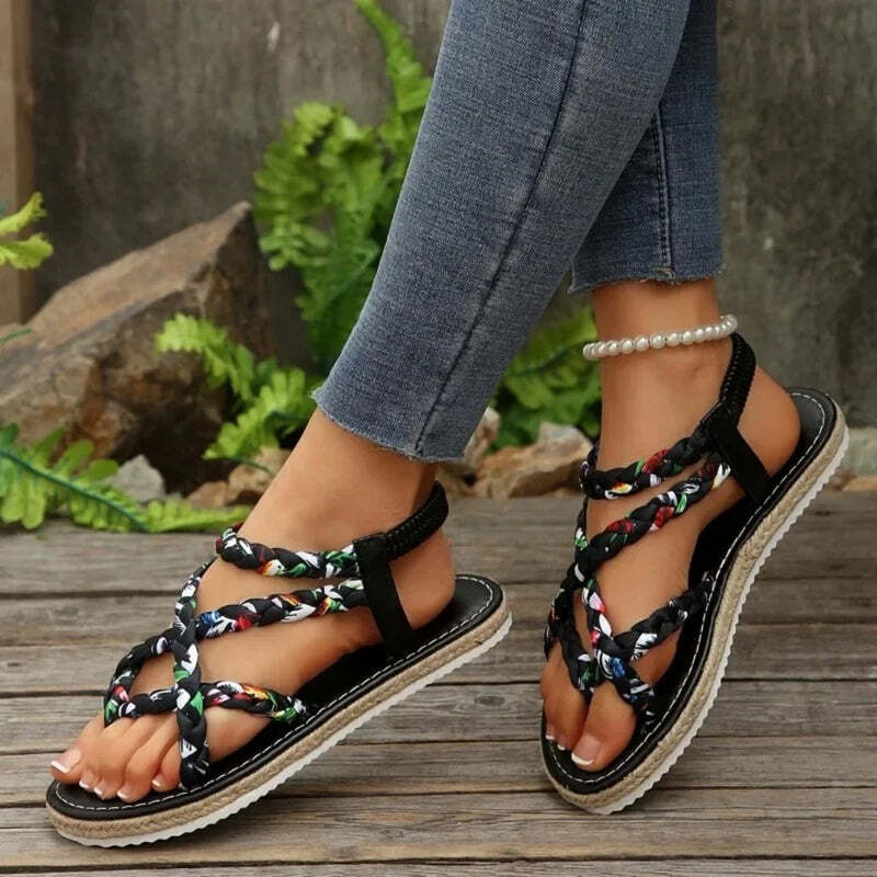 Espadrille avec elastique femme