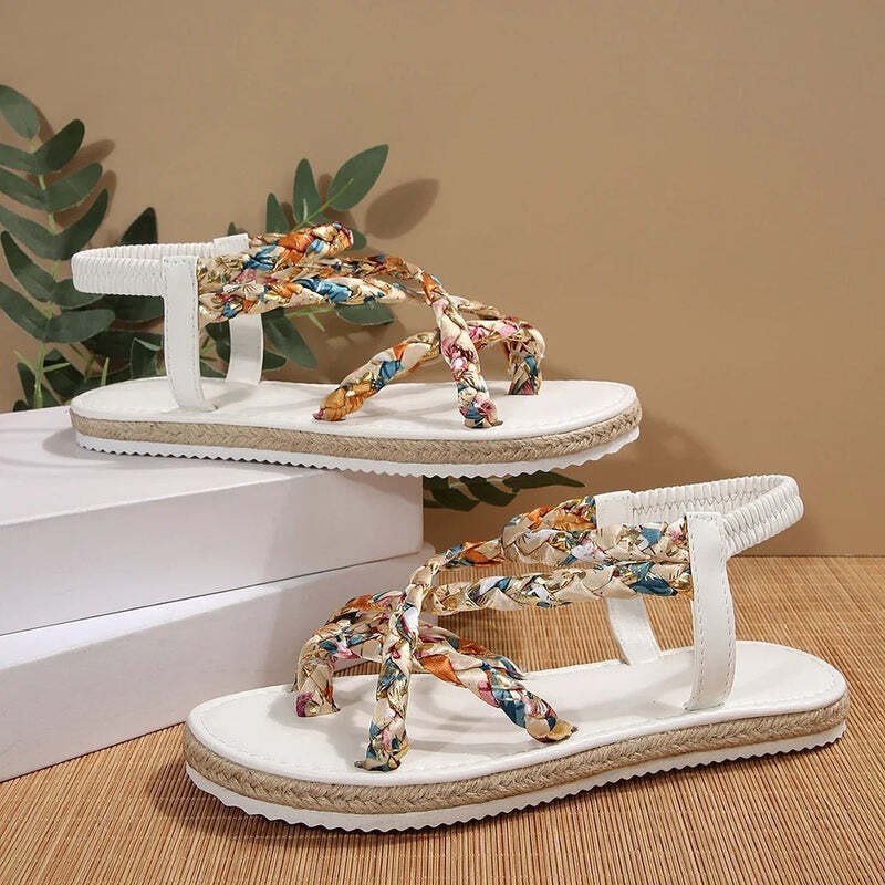 Espadrille avec elastique femme