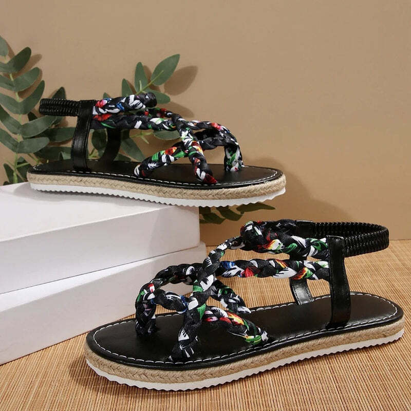 Espadrille avec elastique femme