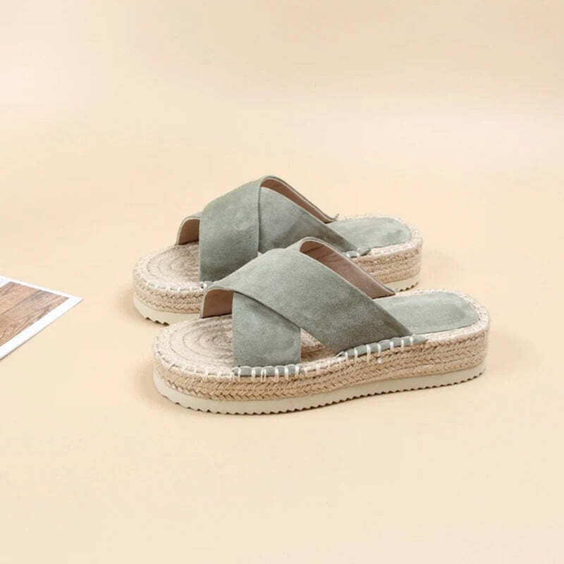 Espadrille verte femme