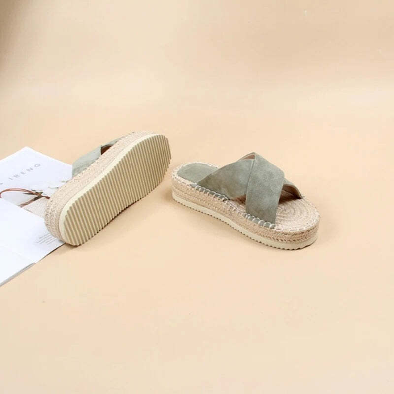 Espadrille verte femme