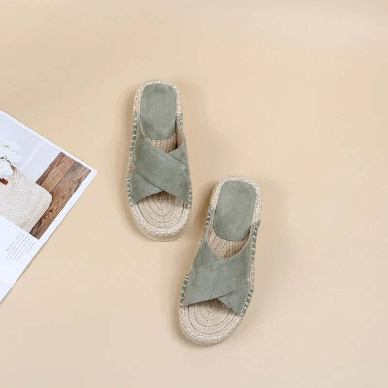 Espadrille verte femme