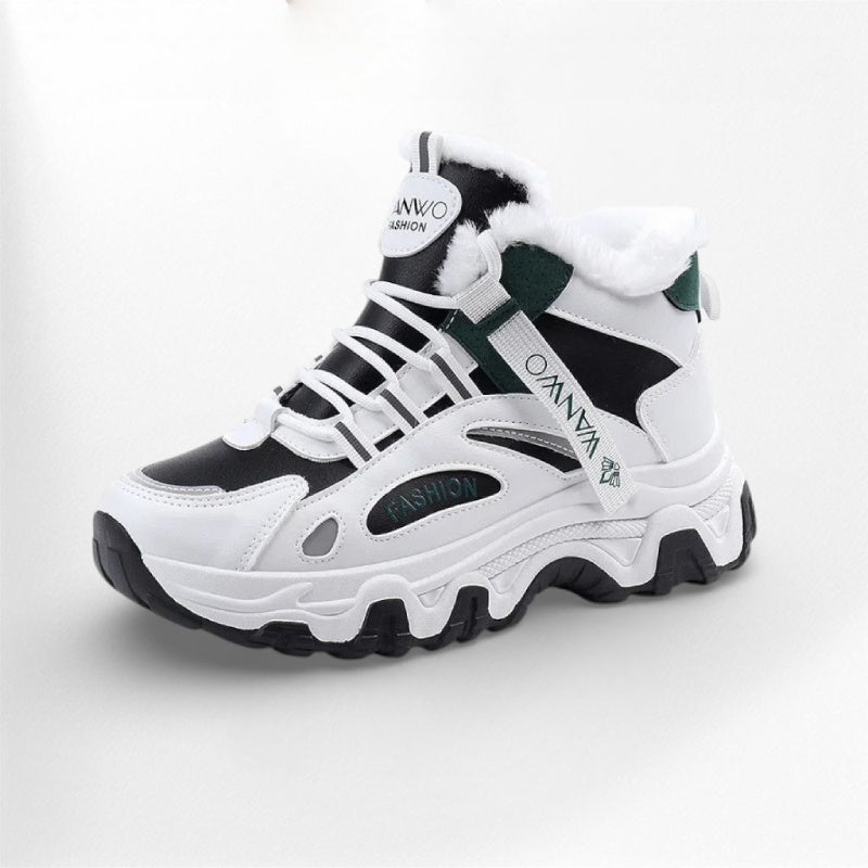 Sneakers montantes fourrées femme